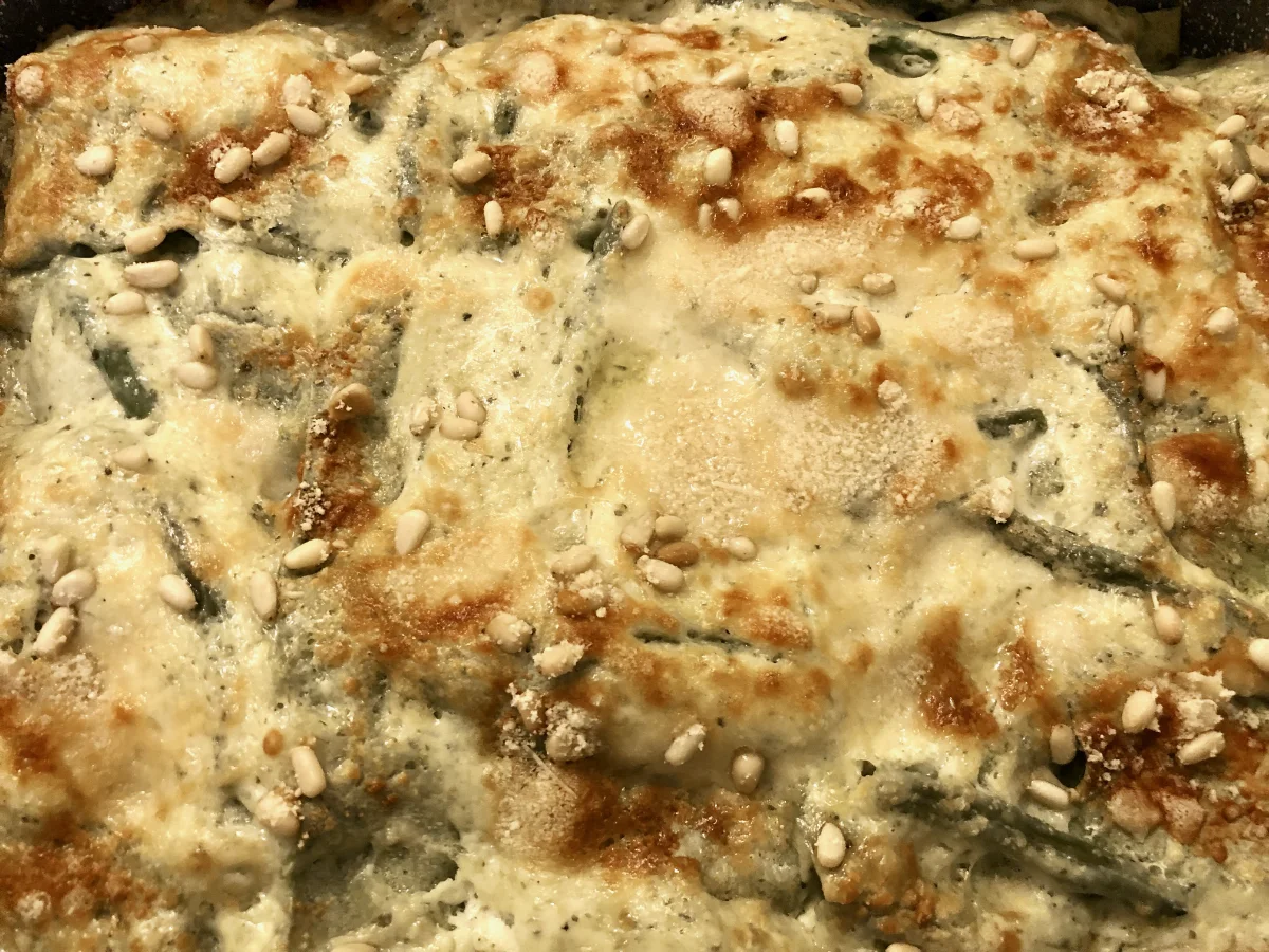 Lasagne verdi con il pesto alla genovese