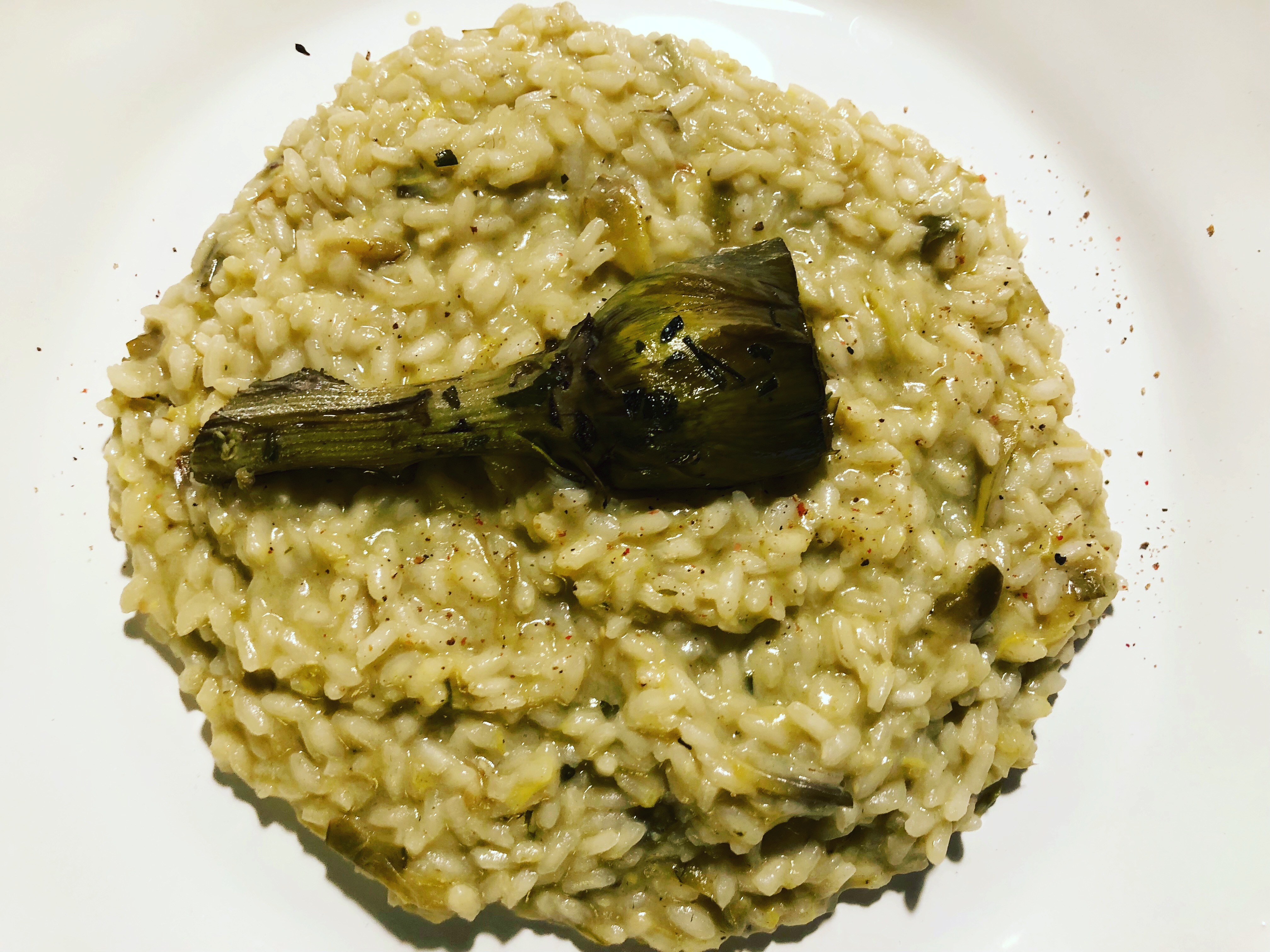 Il risotto con le castraure (carciofini)