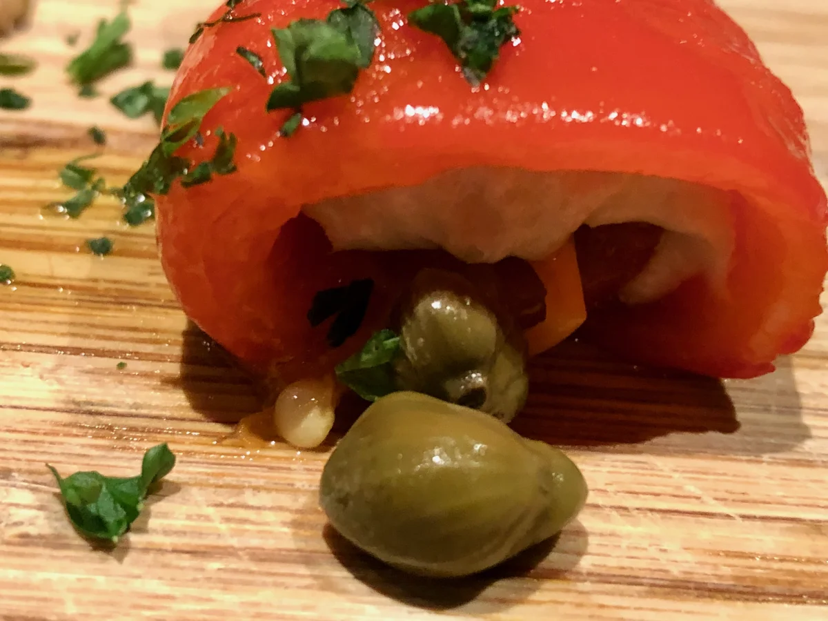 I peperoni con la salsa tonnata