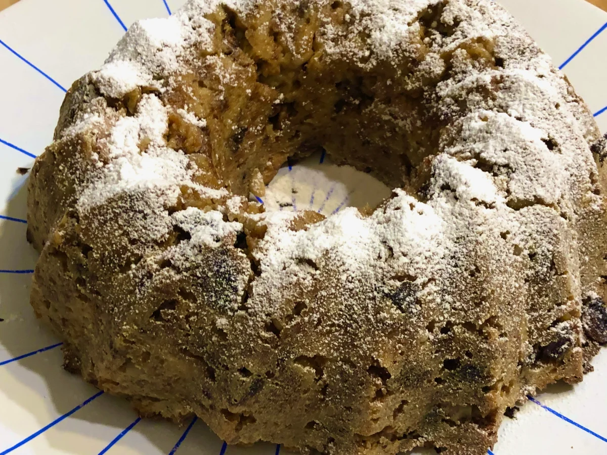 Il budino dolce con i resti del panettone di Natale