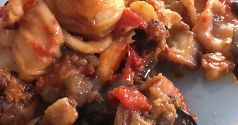 Le orecchiette e le melanzane gratinate nel forno