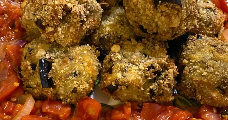 Le polpette con la ricotta e le melanzane